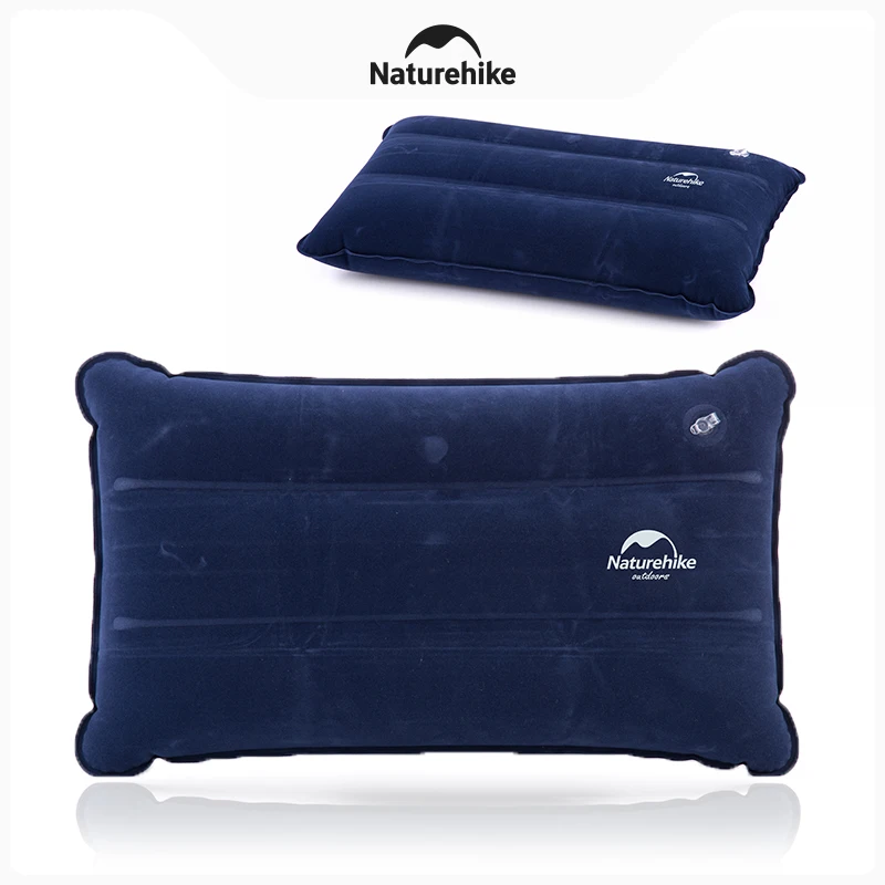 Almofada de Ar Ultra-Leve Naturehike para Viagens ao Ar Livre, Camping, Trekking e Viagens de Avião, Almofada Inflável Portátil de PVC