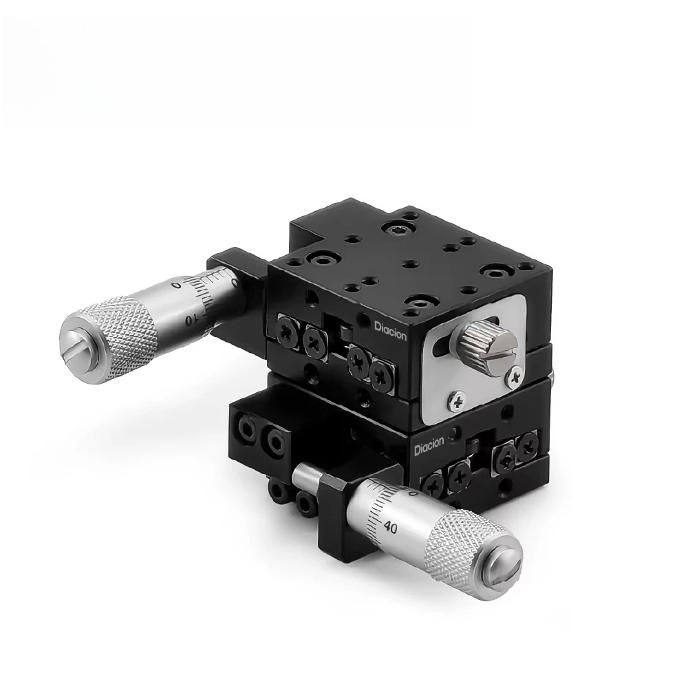 AXY25 25*25mm XY-axis Small-Sized Optical Micrometer Driver Cross Roller Stage Vision Align Manual Linear Guide Blocks