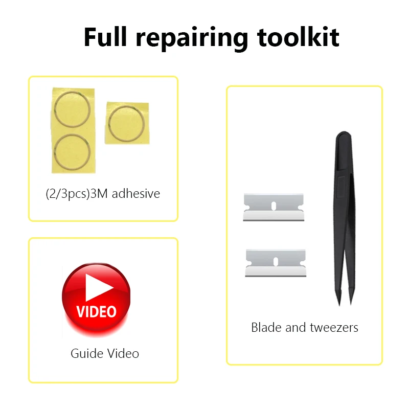 Back Rear Camera Lens Glass Replacement For iPhone 11 12 13 14 15 16 17 Pro Max - Camera Repair Kit with 3M Adhesive & Toolkit view 6