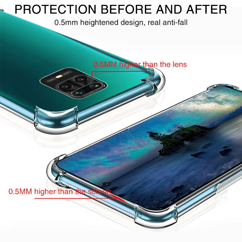 Custodia in Silicone antiurto per Xiaomi Redmi Note 9 8 7 6 Pro Max 8A 9S custodia trasparente per Xiaomi Mi 8 9 10 Lite mi 9t Cover