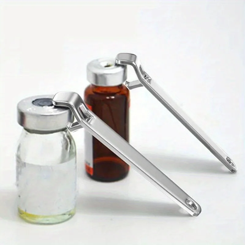 Abridor de viales de líquido Oral de acero inoxidable, herramienta para enfermera y médico, abridor de botellas de ampolla portátil, accesorios de cocina, 1/2 Uds.