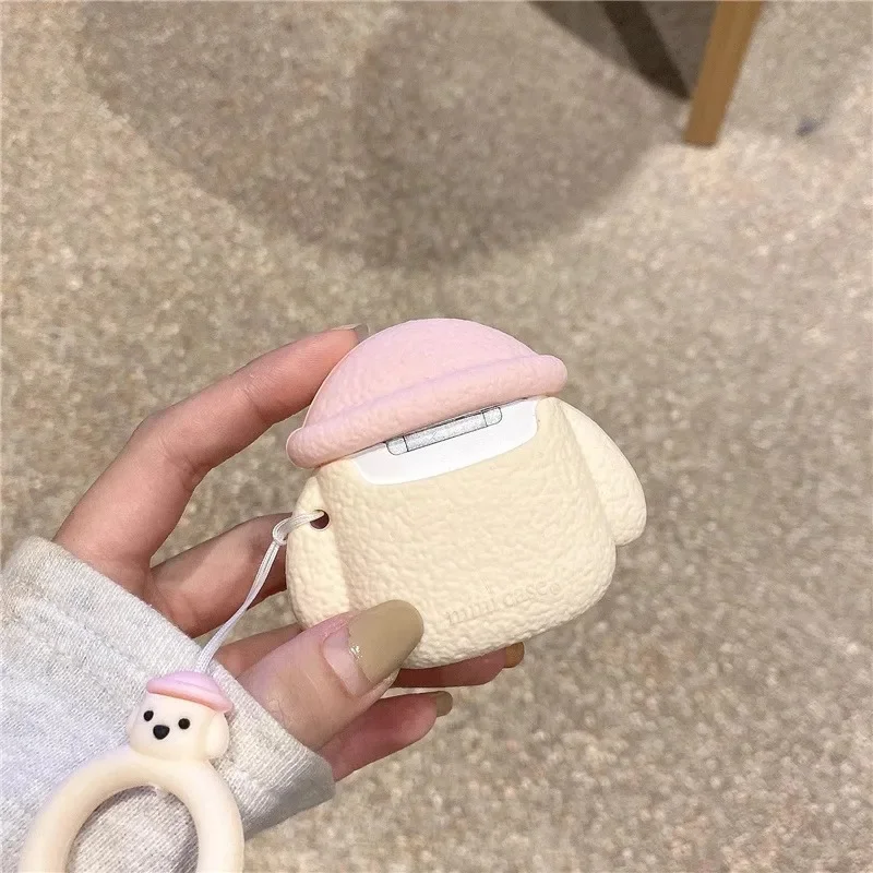 جديد لطيف الكرتون تيدي الكلب ثلاثية الأبعاد واقية بلوتوث سماعة غطاء سيليكون ل Airpods برو 2 حافظة Airpods 3 حافظة Airpods 1/2