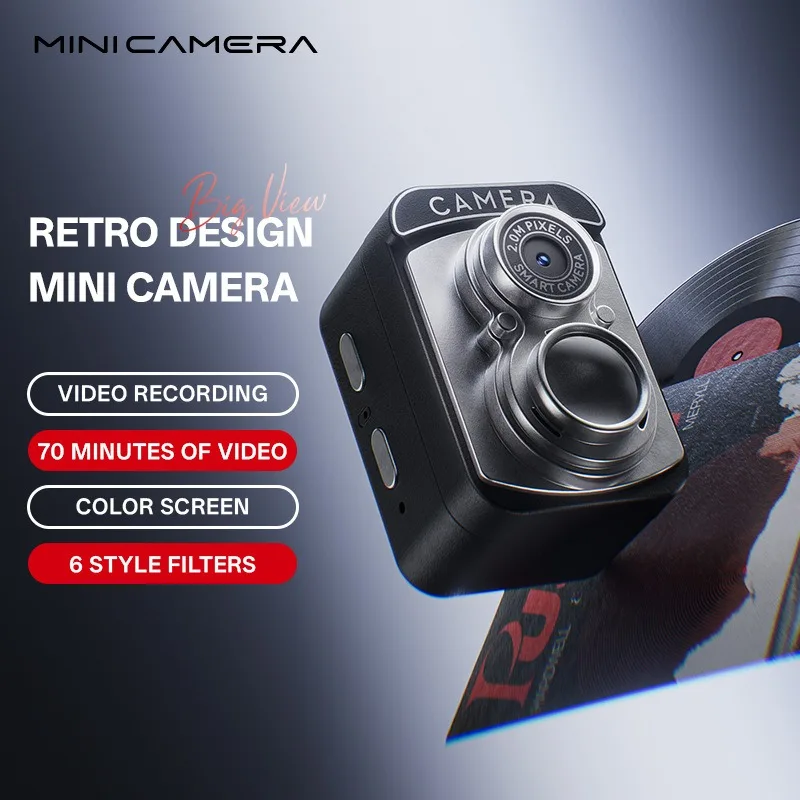 S13 Mini New Keychain Camera 1080P HD Digital Camera Key Chain Portable Retro Thumb Camera Pocket DV Video Recorder Kids Gift