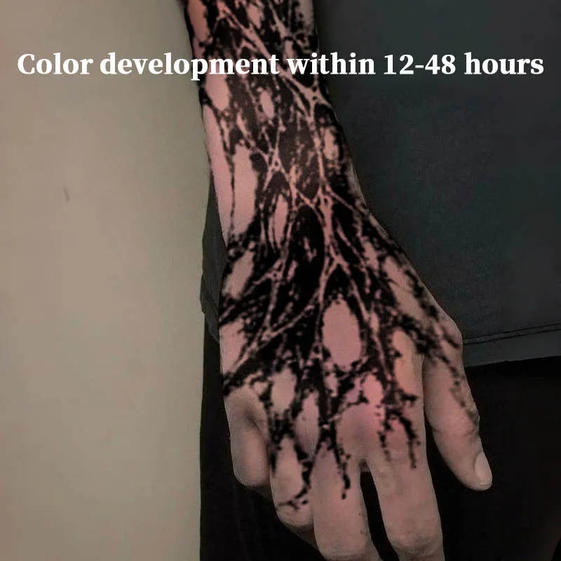 Thorns Herbal Juice Tattoo Sticker Dark Abstract Pattern Temporary Tattoos for Men Women Cool Waterproof Fake Tattoos Y2k Gifts
