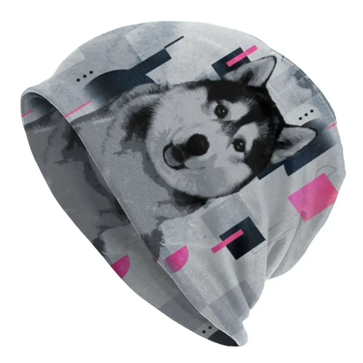 Gorros Retro de perro Husky siberiano, gorros para hombres y mujeres, gorros de punto cálidos para invierno, gorros de animales para adultos