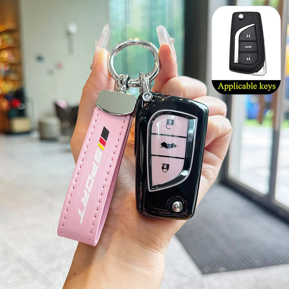 غطاء حافظة مفاتيح السيارة من مادة TPU مناسب لسيارة Toyota Corolla Fortuner Tundra RAV4 ملحقات السيارات بدون مفتاح
