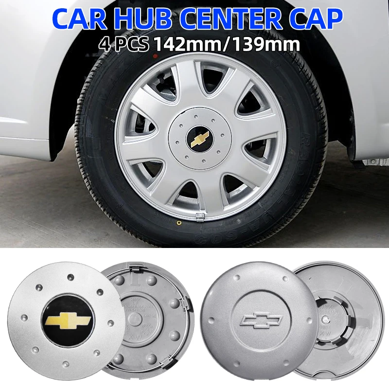 4pieces 139mm 142mm 5491096 96452310 6/8 Hole Car Wheel Center Hub Cap Badge for Chevrolet GM Lova Aveo sail Spark Trailblazer