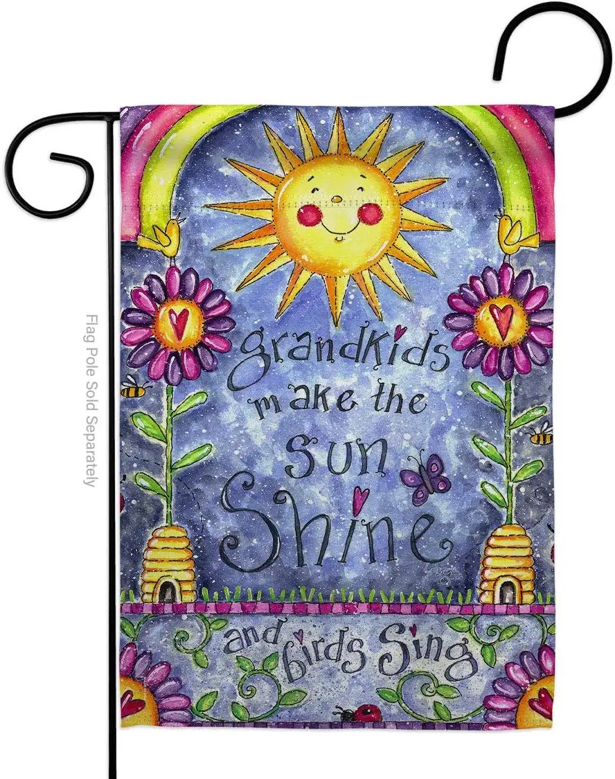 Breeze Decor - Grandkids Special Occasion - Everyday Family Impressions Decorative Vertical Garden Flag 13