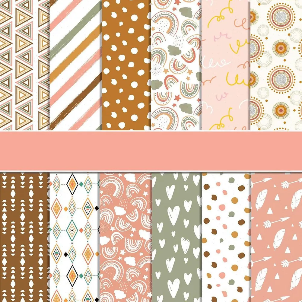 12Inch X 12Inch Cute Patterned Cardstock Scrapbooking Paper, Cardmaking Craft Paper Pack 24Piece