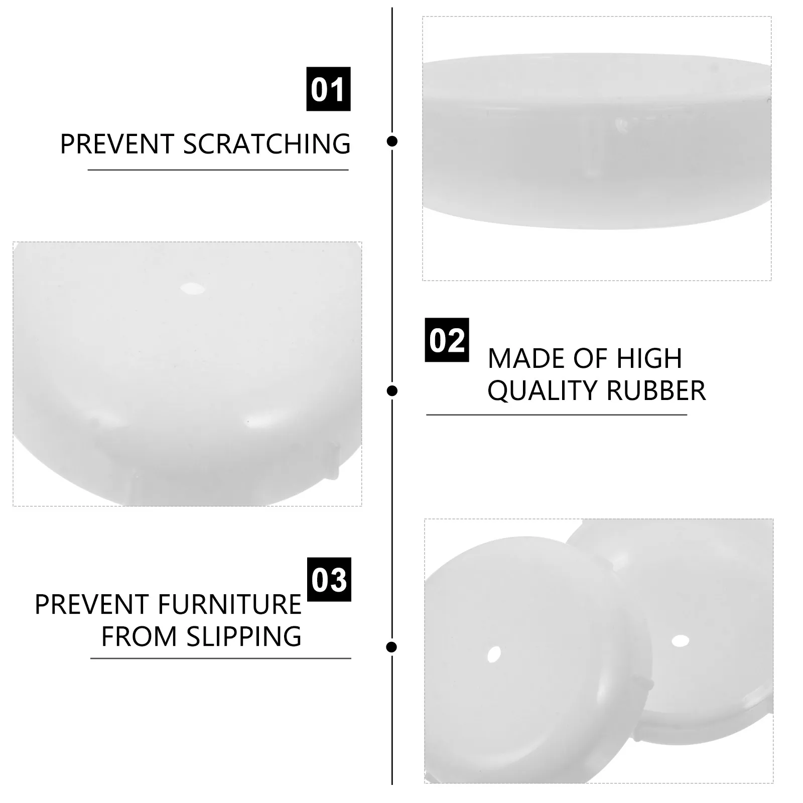 16Pcs Useful Table Feet Protectors Sturdy Plastic Furniture Foot Pads Scratch Proof Quiet for Home Office School