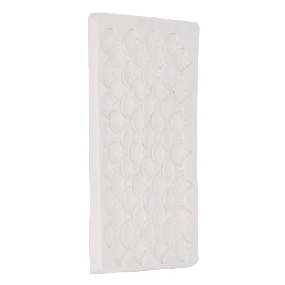 Flexible Silicone Cake Texture Mold Non-Stick Grey Fondant Texture Mat Fish Scale Pattern Fish Scale Texture Mat Cake Decorating
