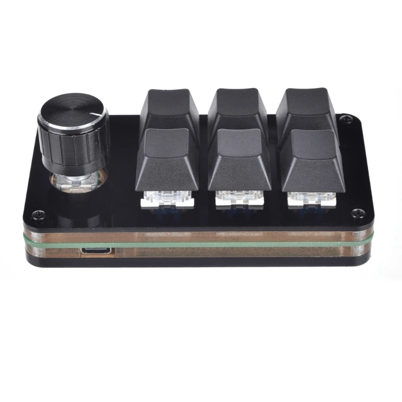 Programowanie makr Pokrętło dostosowywania Klawiatura 6 klawiszy Mini-przyciskowa klawiatura do gier