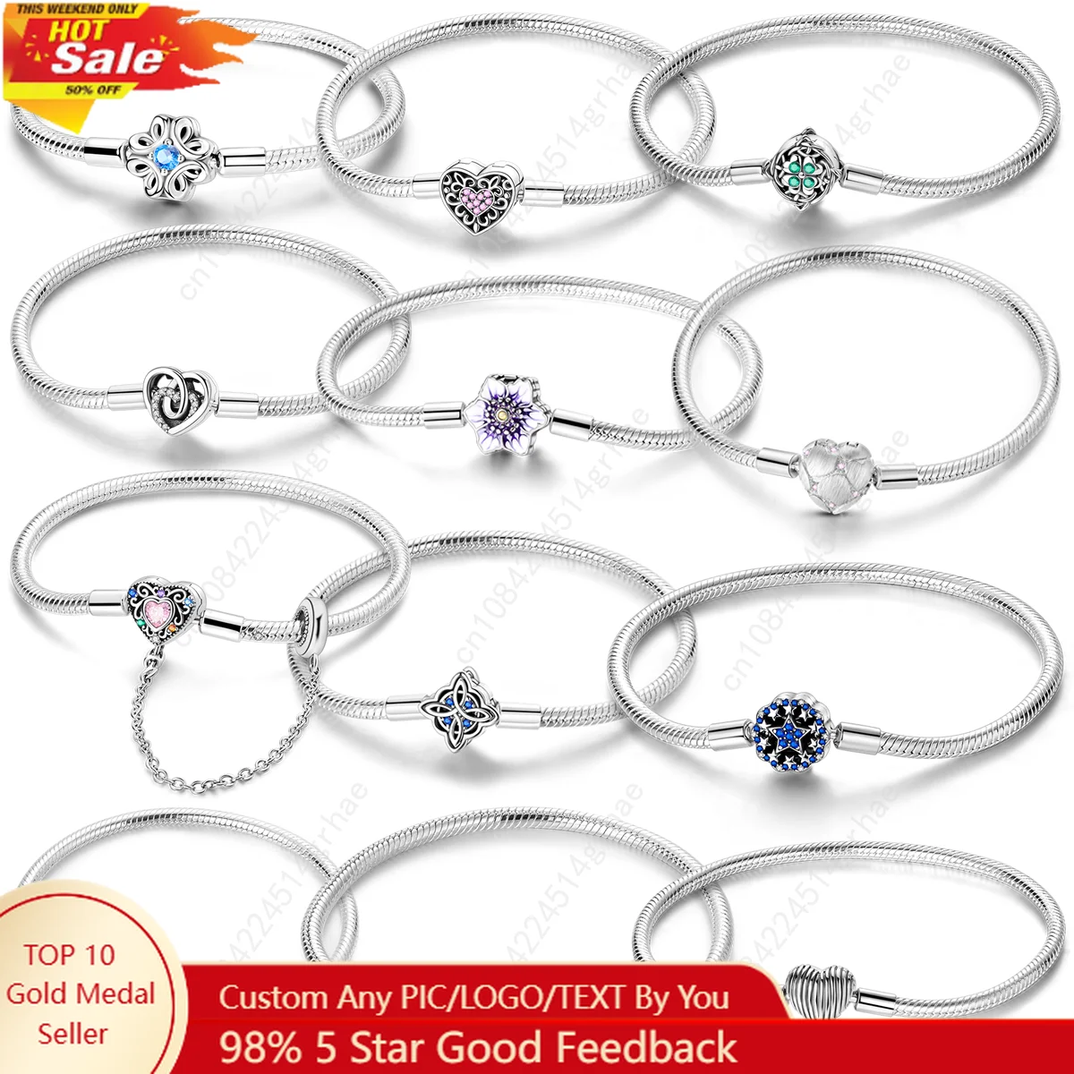 

17-20CM 925 Sterling Silver Original Bracelets Heart Dream Catcher Butterfly Bracelet Fit DIY Charms Beads Fashion Women Jewelry