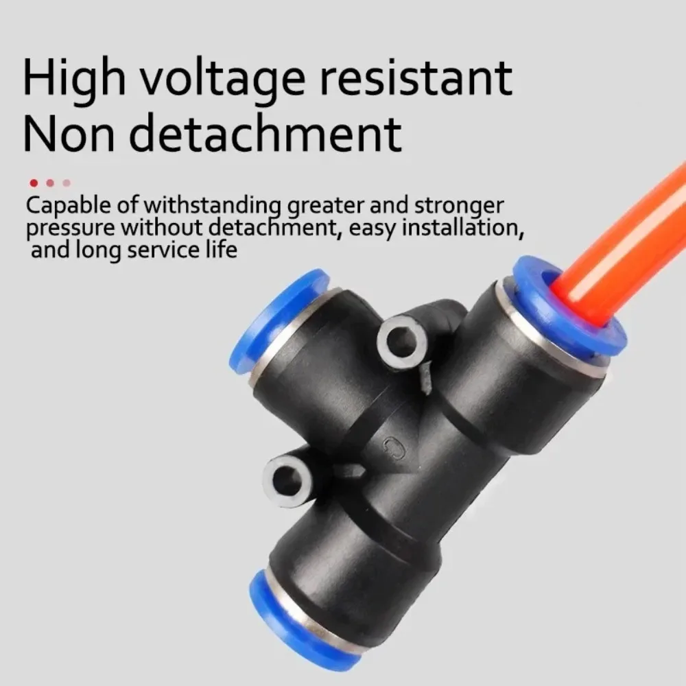 10PCS PE/PEG Plastic Quick Connector - 4-12mm Push In Fitting for Air Hose & Tube, Industrial & Home Pneumatic Systems​