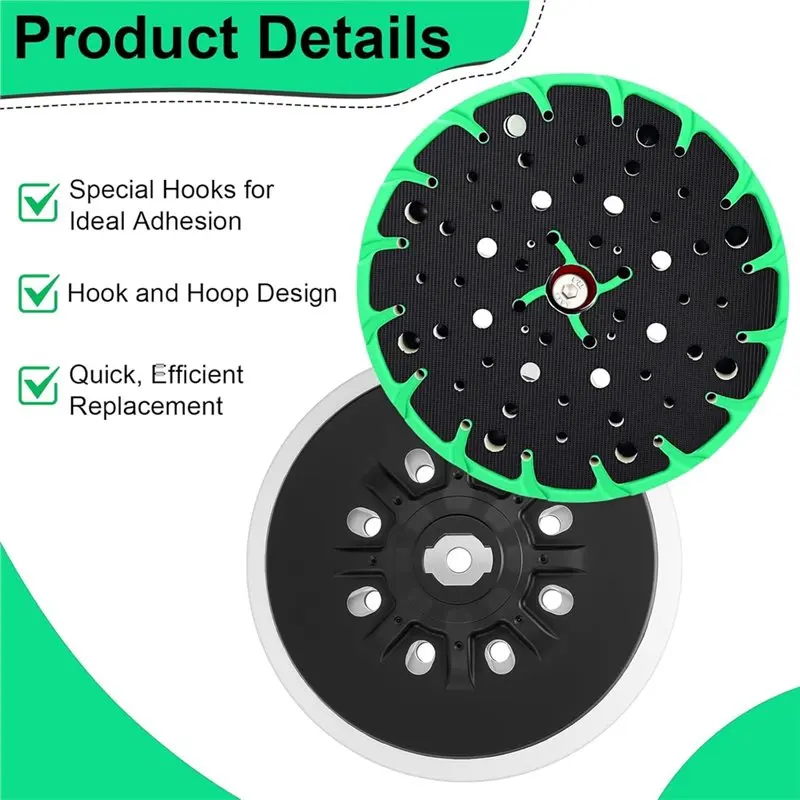 BMBY-4 عبوات من وسادات الصنفرة مقاس 6 بوصات متوافقة مع قرص ساندرز 202460 ذو 48 فتحة متوافق مع ETS EQ 150 #4