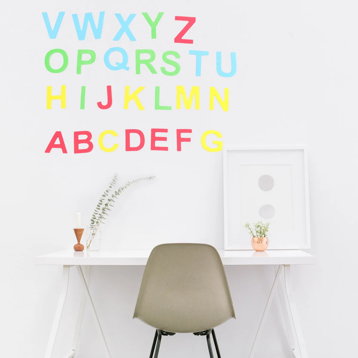 

Alphabet Magnet Sticker 1Set Uppercase Colorful Children Educational Fridge Whiteboard Decals Eva Material Durable