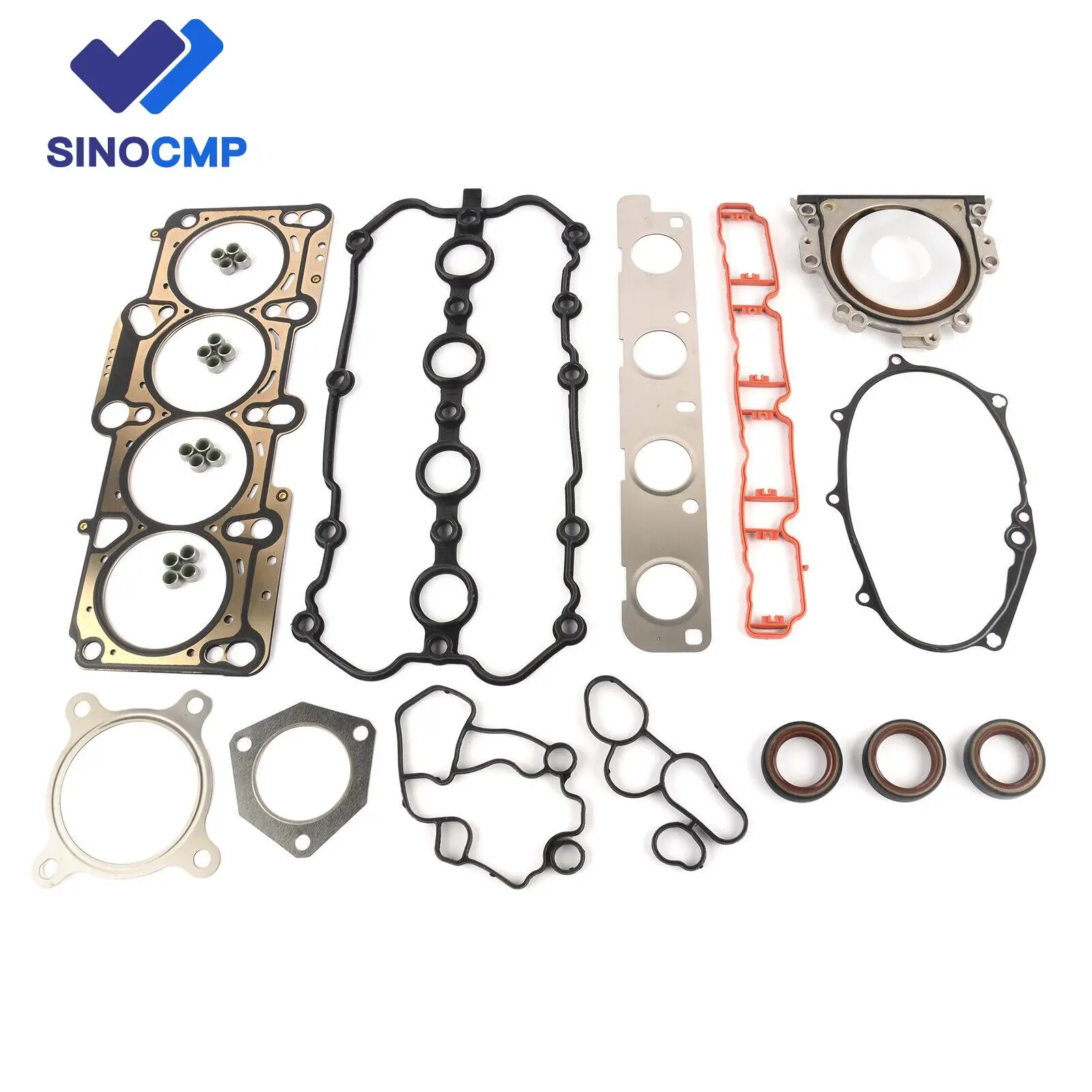 

EA113 06F103483D 06A103171A 8E0253115D Engine Gasket Overhaul Rebuilding Set Fit For AUDI A3 A4 A6 TT VW 2.0 TFSI BWA BPY