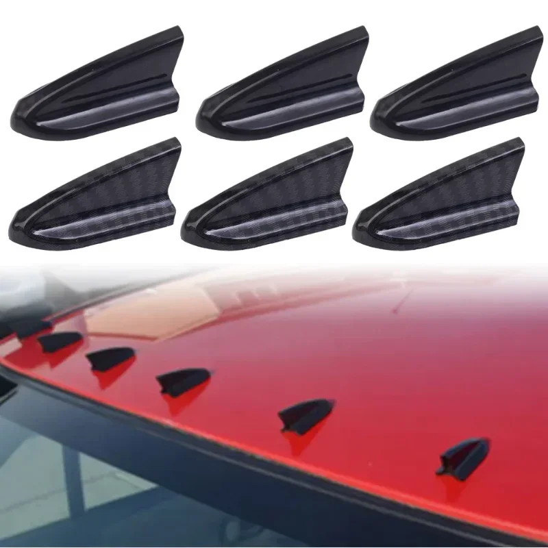 Car Roof Shark Fins Spoiler Wing Kit Weatherproof Car EVO-Style Car Roof Spoiler Bumper Spoiler Shark Fin Vortex Generator