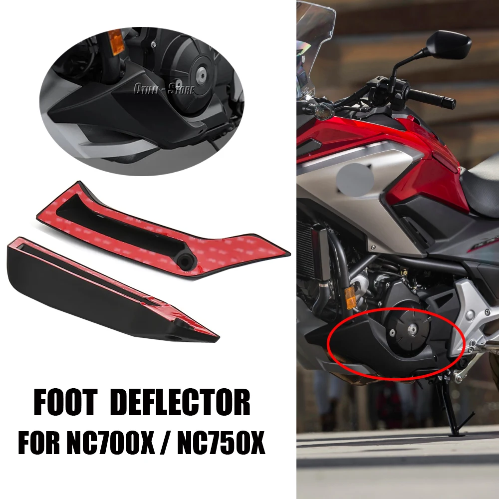 

Motorcycle Accessories New Foot Deflectors Set Black For Honda NC700X NC 700X 2012 2013 NC750X NC 750 X2021 2022 2023