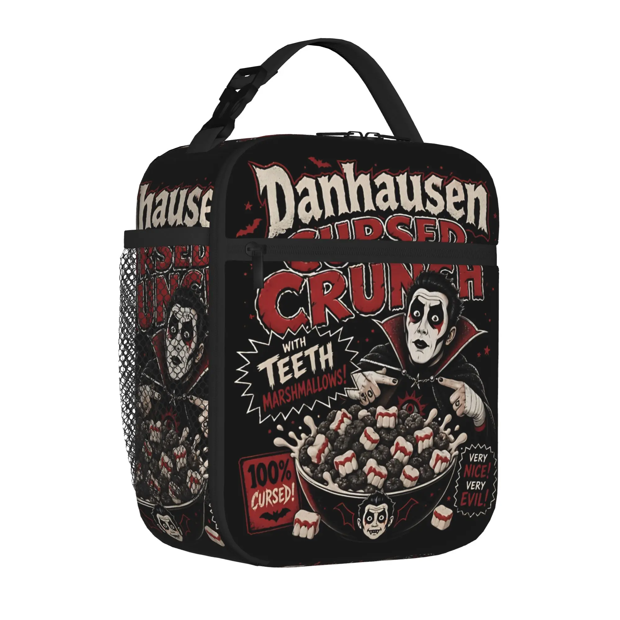 Danhausen Cursed Very Nice Very Evil Insulated Lunch Tote Bag School Office Wrestler Portable Cooler Thermal Washable Food Bag