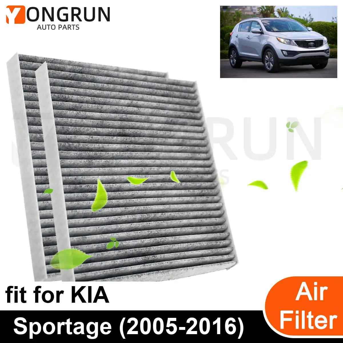 2Pcs New Car Engine Air Filter Cleaner for 2005-2016 KIA Sportage Car Accessories OEM CF10709 08790-2E200 08790-2E200A