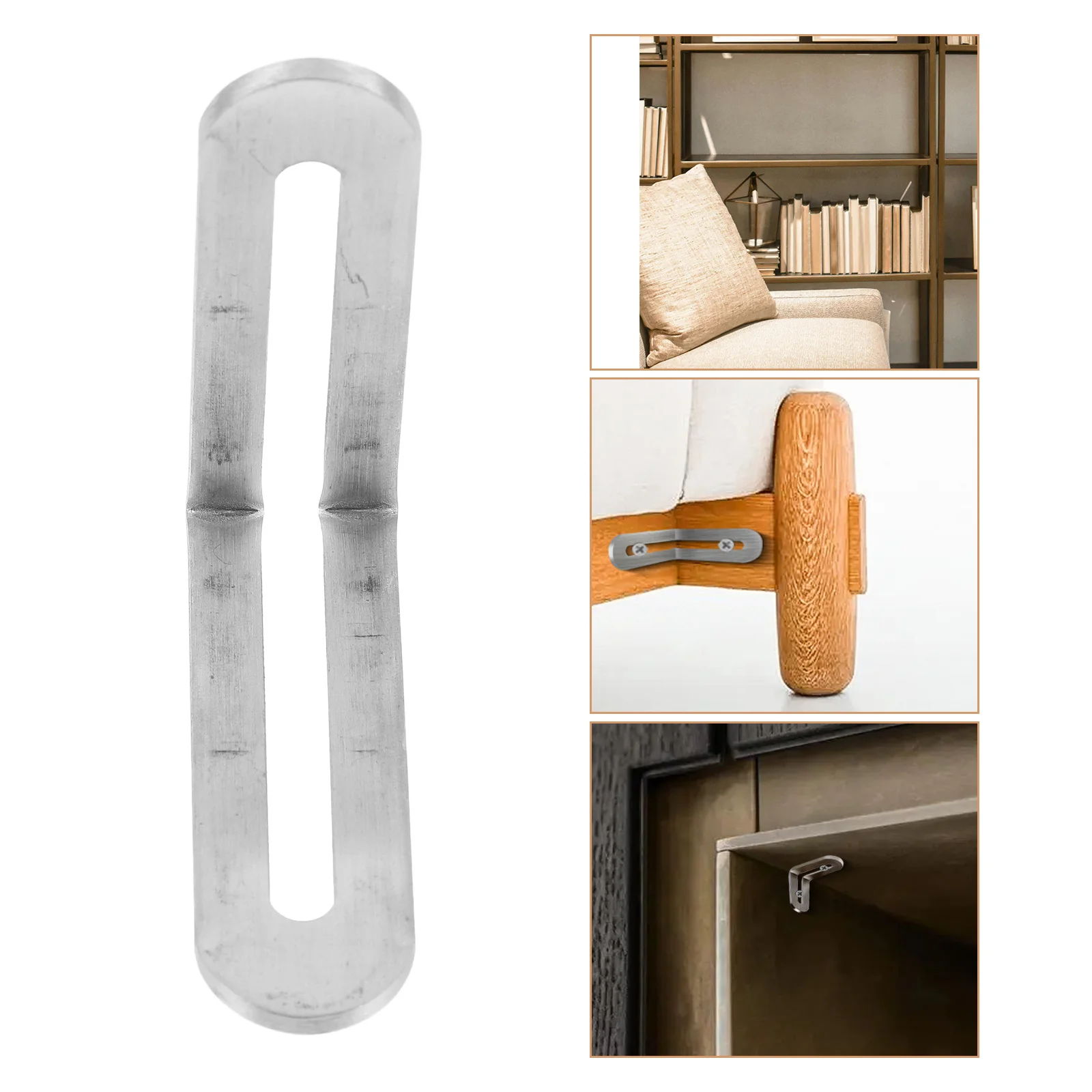 

4Pcs Adjustable Corner Braces Stainless Steel L Brackets Slotted Angle Bracket for Furniture Shelves Wood Support