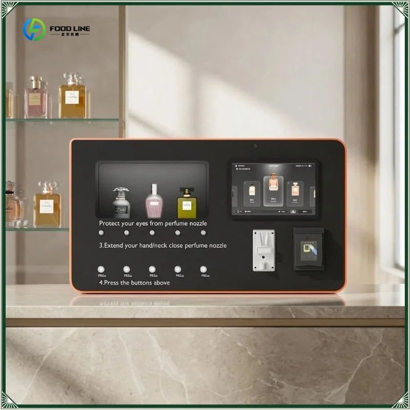 Automatic Perfume Vending Machine for Hotel Lobby with Sleek Design and Easy Operation FL Customized