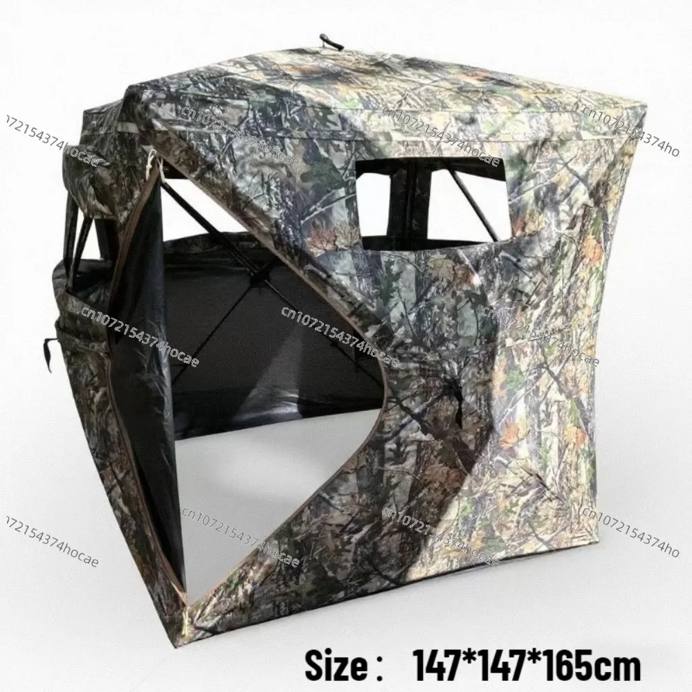 360-degree fully transparent outdoor concealed tent, camouflaged ground tent with lightweight frame