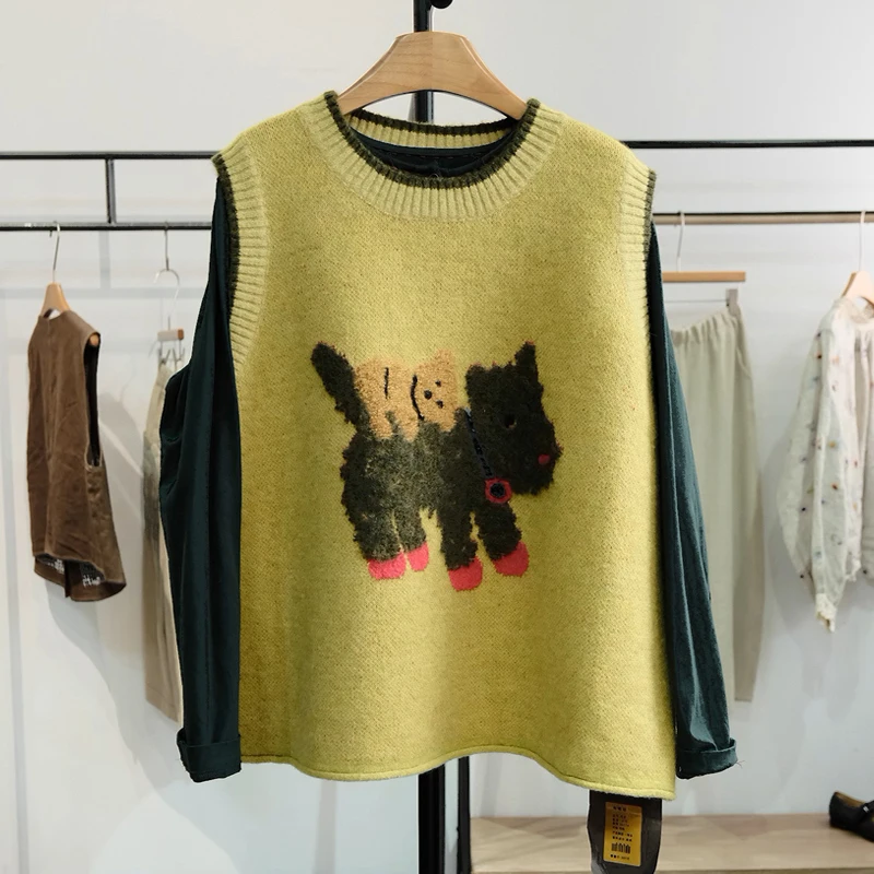 

Женский вязаный круглый жилет больших размеров, осень-зима, новый Sle Faion, внутренняя одежда, китайское производство