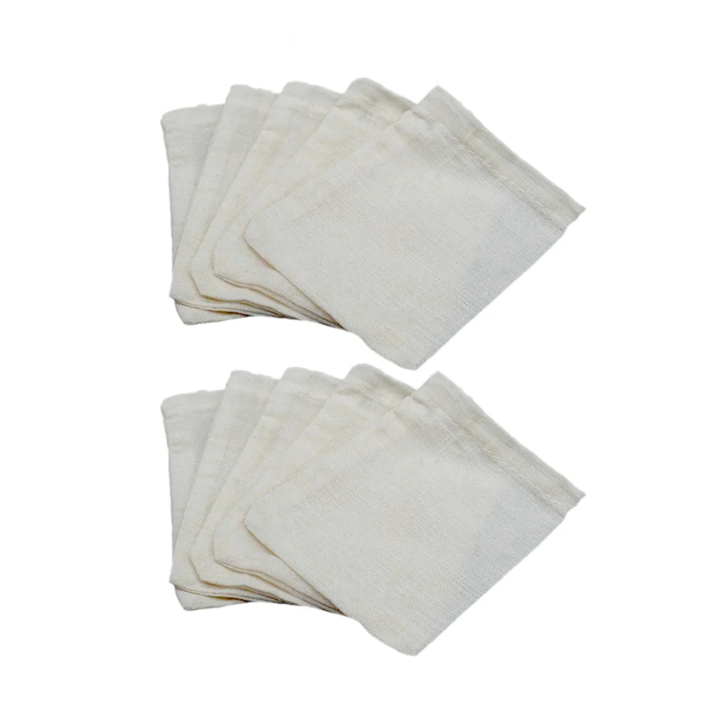 20 PCS Empty Bag for Loose Leaf Tea Strainer Cotton Bags Drawstring Filter Disposable