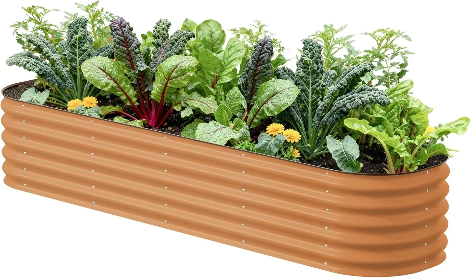 

17" tall Metal Raised Garden Bed Planter Box for Plants, Vegetables, Flowers