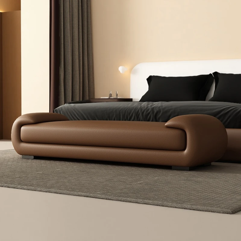 Light luxury master bedroom bedside stool bedside storage clothes stool bed front bed clothing store sitting area bench small so