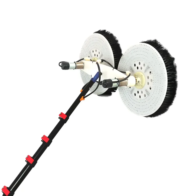For Extentool 3.5m Electric Solar Panel Cleaning Tool Water Fed Pole Photovoltaic Cleaner Machine For Home Roof Garden