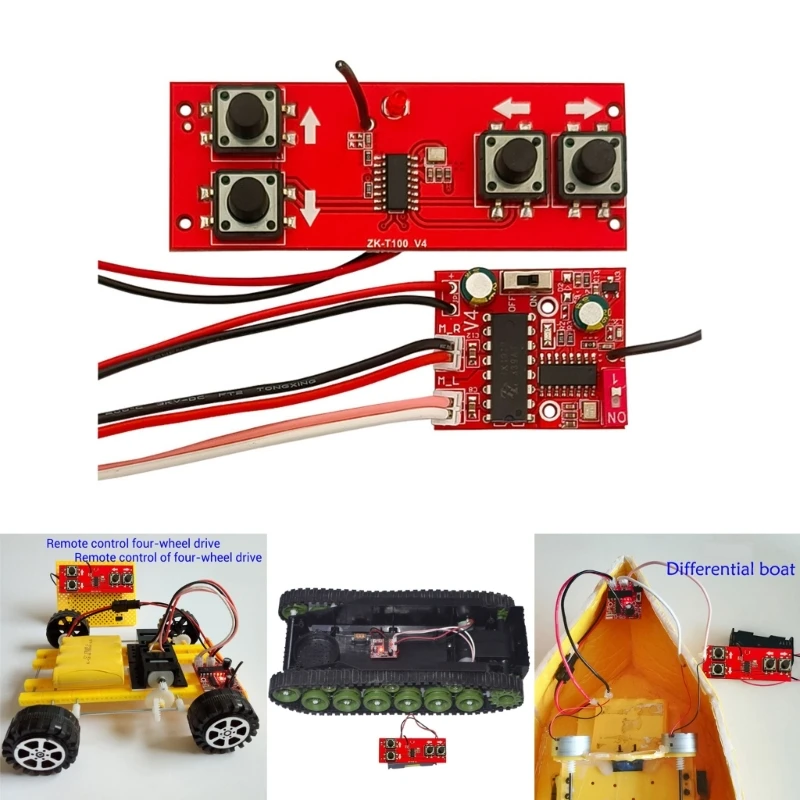 4-channel 2.4G Remote Control Receiver Module Kit Circuit Board For RC Model Car Whosale&Dropship