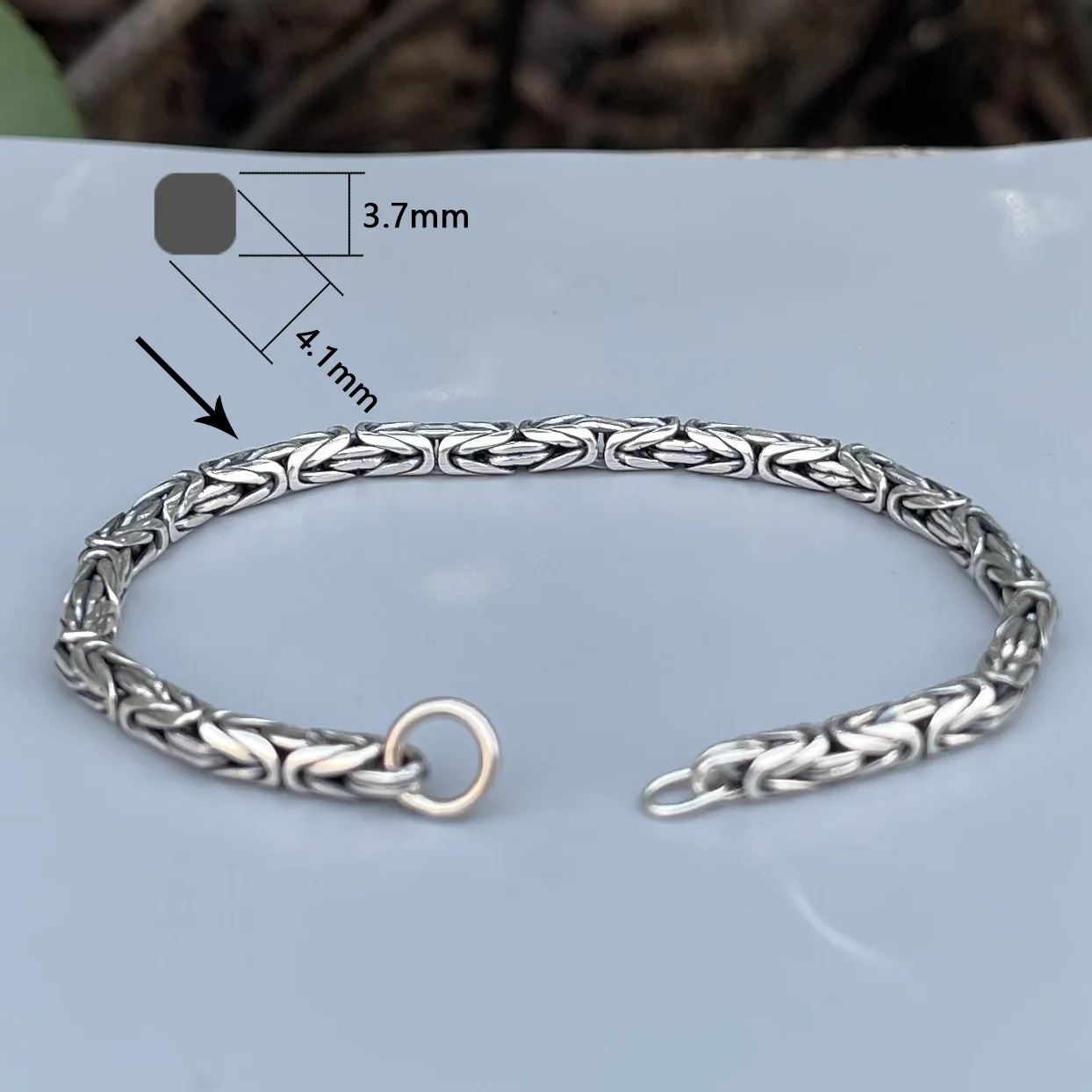 Mistletoe 925 Sterling Silver Man Women Classic Heavy Bracelet Thick Basic Chain Eurpeon Jewelry