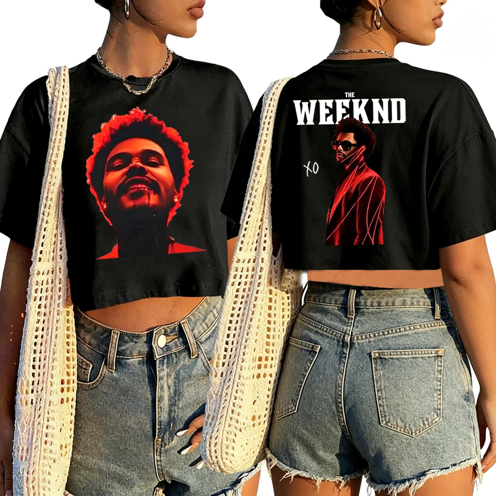 2026 The-Weeknd World Tour Shirt Women O-Neck Short Sleeves Crop Tops T-shirt