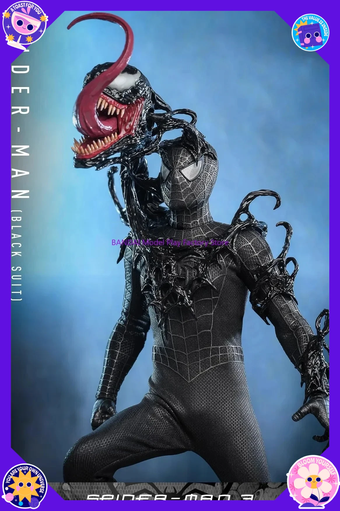 In Stock  MMS727 1/6 Spider Man 3 Tobey Maguire Black Combat Clothing Normal Version Full Set 12in Action Figure Model