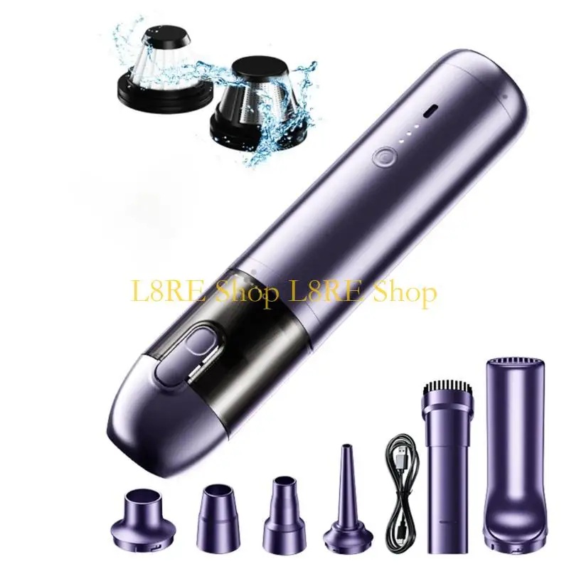 L8RE Portable Cordless Vacuum Cleaner for Home and Car Interior with Multiple Nozzles