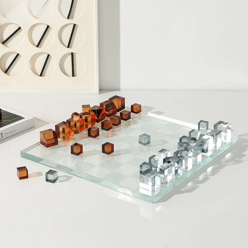 

Creative Nordic Modern Crystal Chess Ornament Model Room Club Study Desktop Designer Decoration Ornament