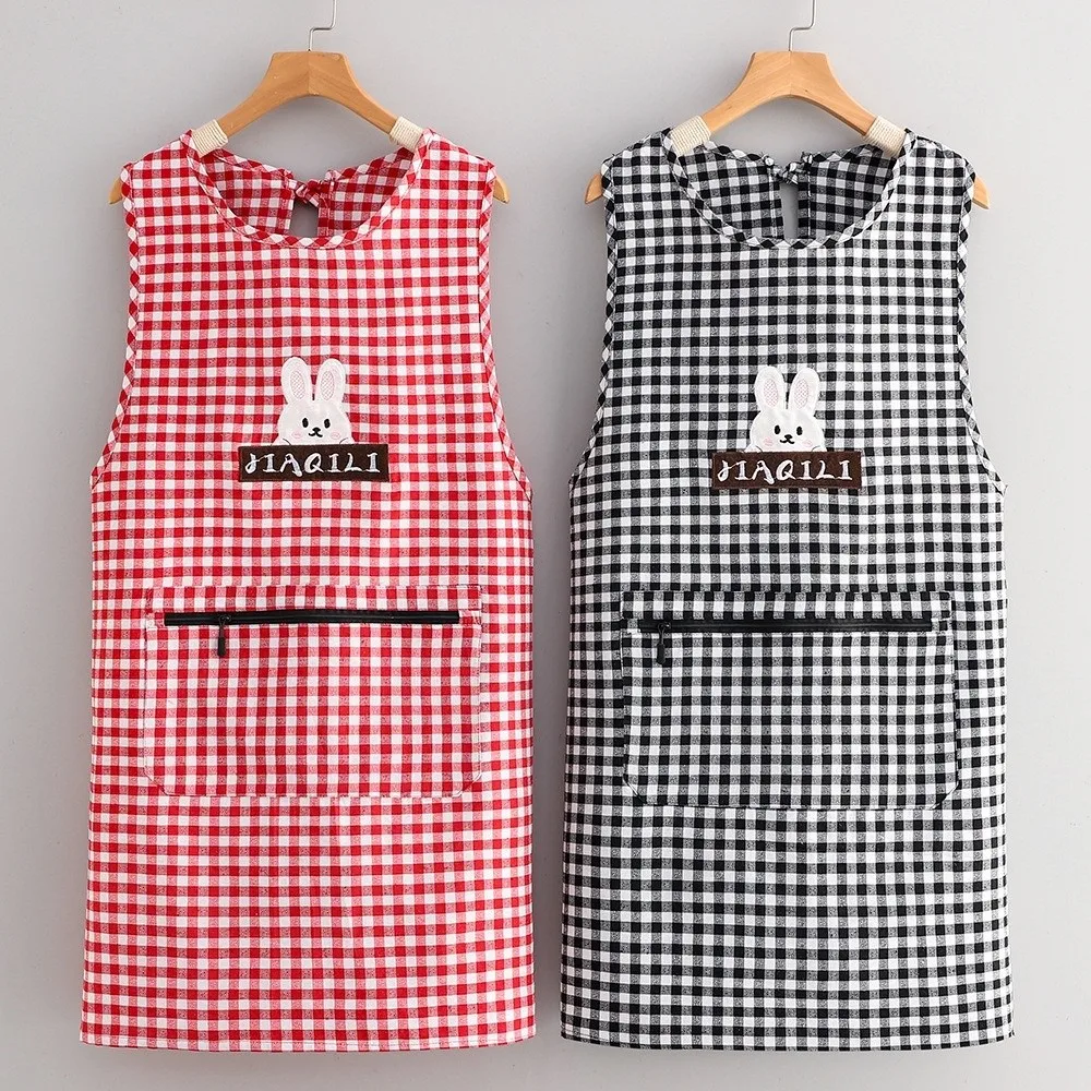 

New Breathable Cooking Aprons Vest Style Wipeable Hands Stain-Resistant Apron Multipurpose Anti Dirty Coffee Uniform Kitchen