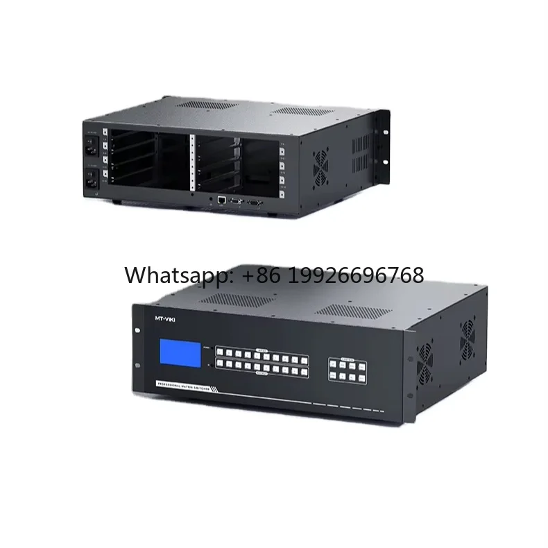 4K 16x16 Modular Matrix Switcher with Audio I/O, Web GUI, Seamless Switching, Customizable I/O Cards