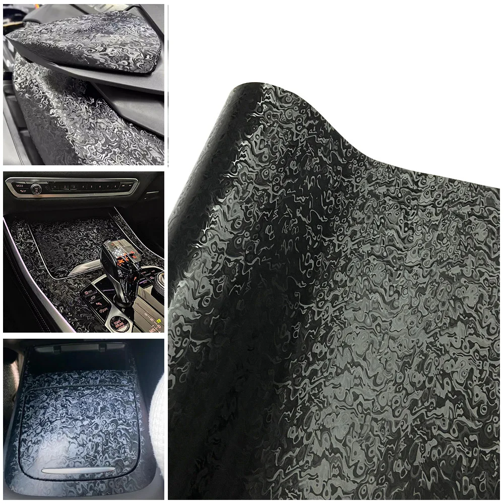 

Black Carbon Fiber Vinyl Sticker High-Quality Waterproof Car Wrap Film Motorcycle DIY Decoration Auto Body Accessories