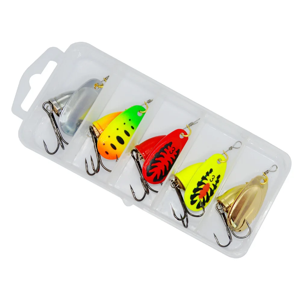 JIG Spinner Isca com Glitter Peixe Gancho Cobre Sino Isca De Pesca De Metal