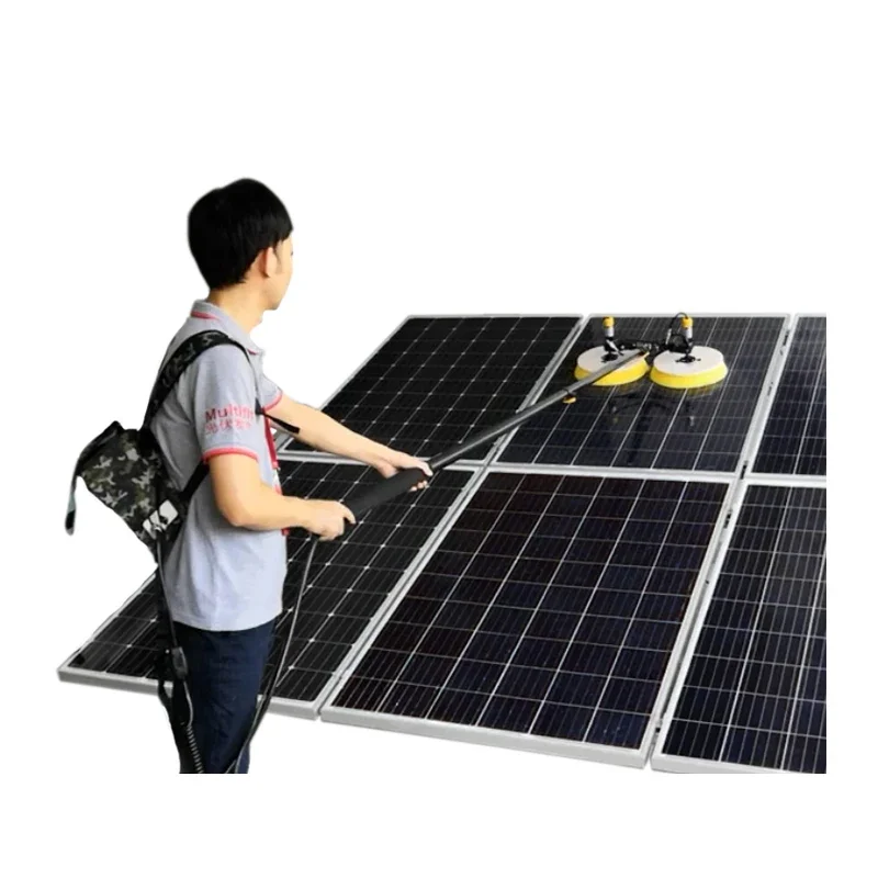 

3.5m/5.5m/7.5m Yellow Solar Cleaning Tool Machine Double Head Solar Panel Cleaning Brush