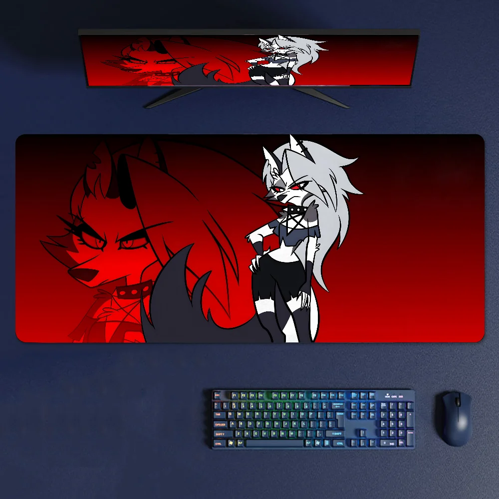 Anime H-Helluva Boss Mousepad Large Gaming Mouse Pad LockEdge Thickened Computer Keyboard Table Desk Mat