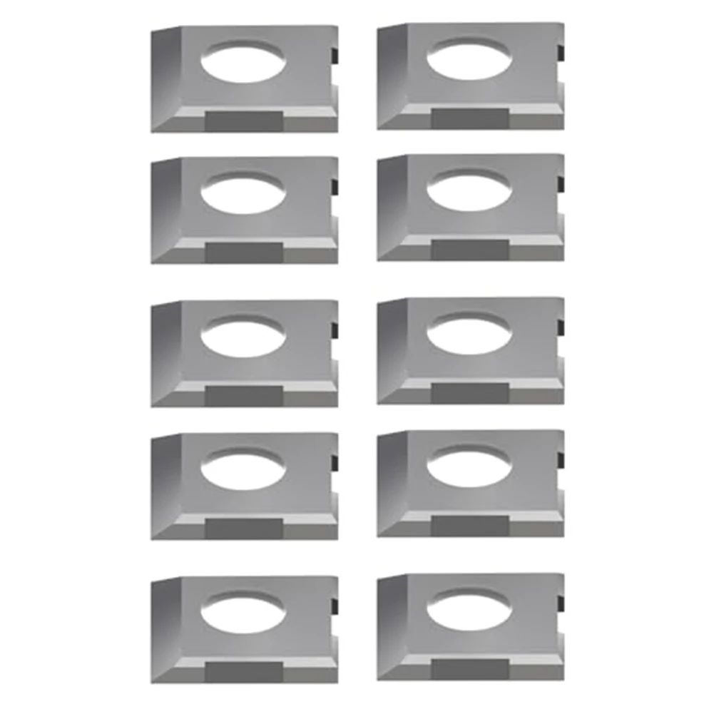 

10pcs Carbide Inserts 14.27x14.27x2.0mm-50° Carbide Blade Cutter Replacement Aspirer Blade With Plastic Storage Box