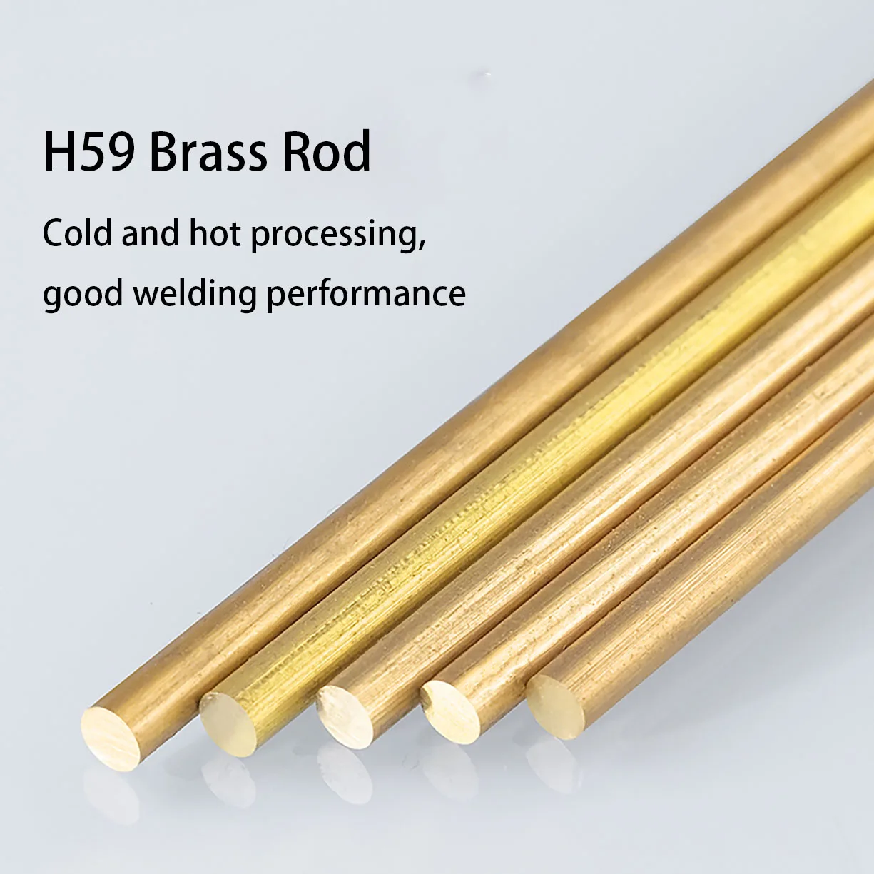 

1-5pcs H59 Brass Rod Bar Length 100-500mm Dia 1.2-50mm DIY Hardware Brass Round Bar Rod Circular Wire Tube Modelmaking Brass Rod