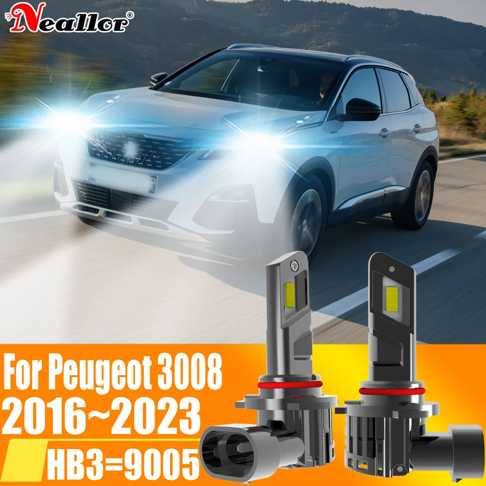 

2pcs HB3 9005 Led Headlight Canbu Car Bulb High Power 6000K Xenon White Light Moto Diode Lamp 12v 55w For Peugeot 3008 2016~2023
