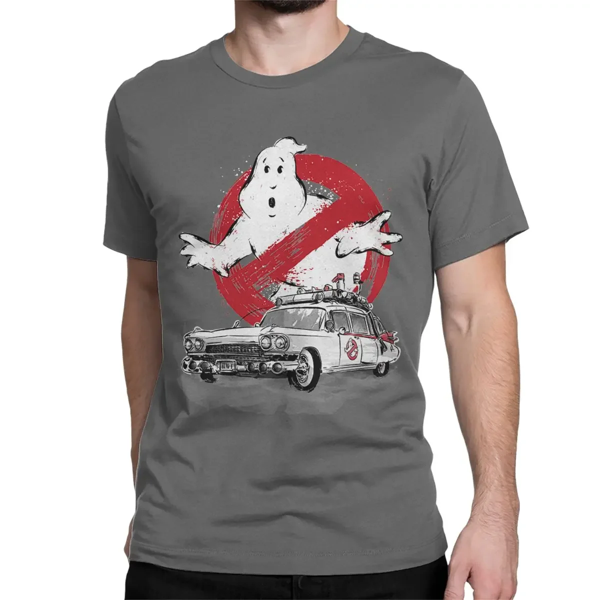 Crewneck Ghost Tees Busters Short Sleeve Clothing Adult Ghostbusters Monster Movie T Shirts for Men Cotton Vintage T-Shirt funny