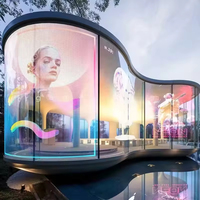 Customized indoor Flexible Led Crystal Film Screen Full Color Transparent Led Flexible Display